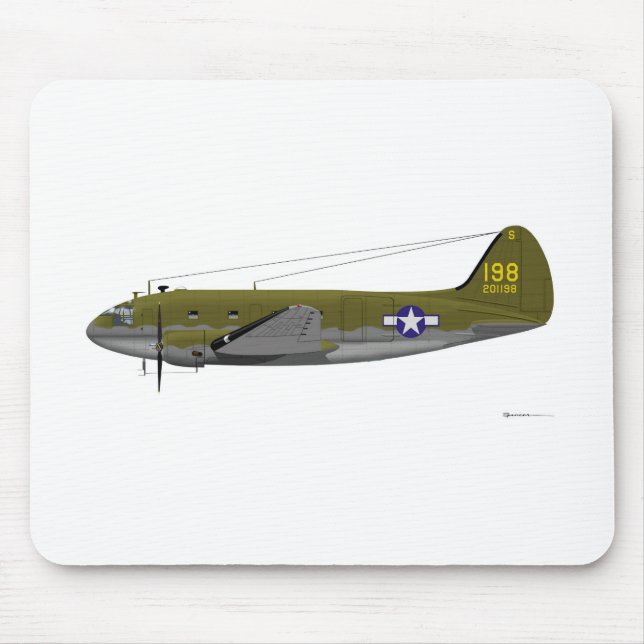 Curtiss C-46 Kommando Mousepad (Vorne)