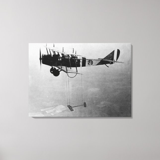 Curtiss JN-4 Jenny Aircraft mit Modellzeichnung Leinwanddruck (Vorderseite)