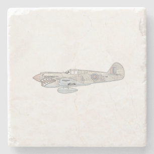 Curtiss P40E Flugzeug-Illustration 1942 Steinuntersetzer