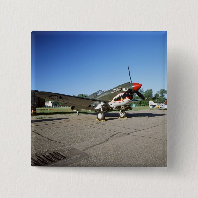 Curtiss P-40 Warhawk, an der Flugschau Minnesotas Button (Vorderseite)