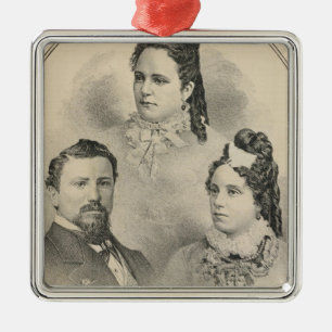 Curtiss u. Todd-Familienporträts Silbernes Ornament