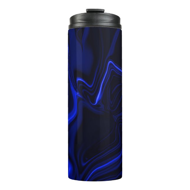 Curvas azuis em imagem azul escura. thermosbecher (Vorderseite)