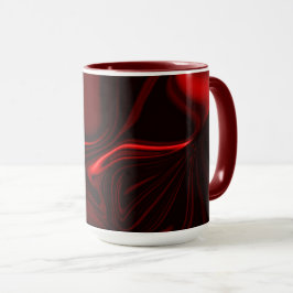 Curvas vermelhas claro e escuro em fundo escuro. tasse