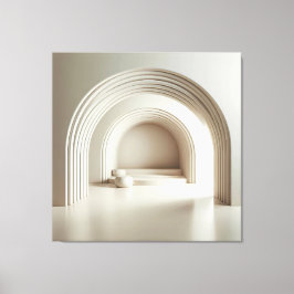 Curved Upholstered Alcove Leinwanddruck