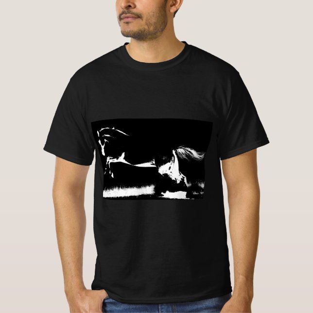 Curvet Horse Trendy Moderner Pop Art Template Mens T-Shirt (Vorderseite)