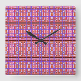 Curvise Karierte Pattern Square Wall Uhr