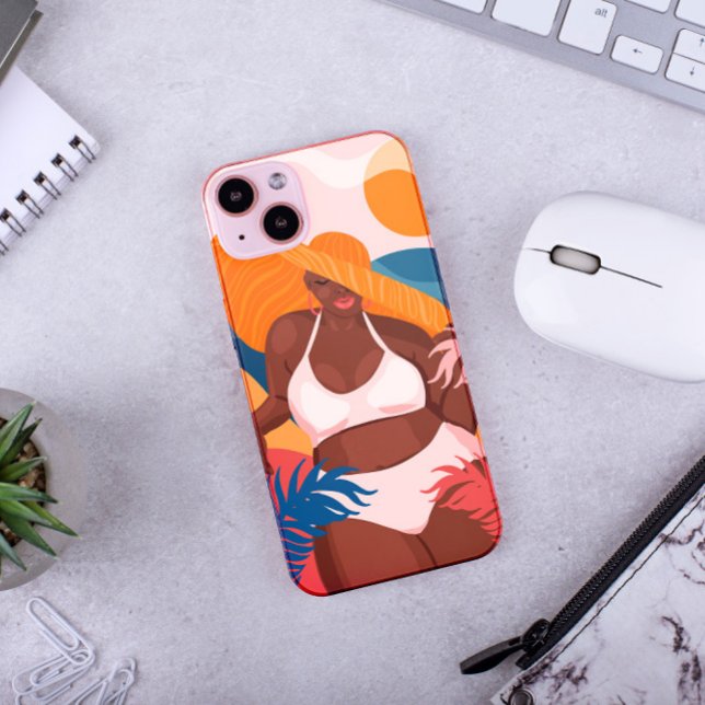 Curvy Black Woman, Beach Vacation Ready Case-Mate iPhone 14 Hülle (Von Creator hochgeladen)