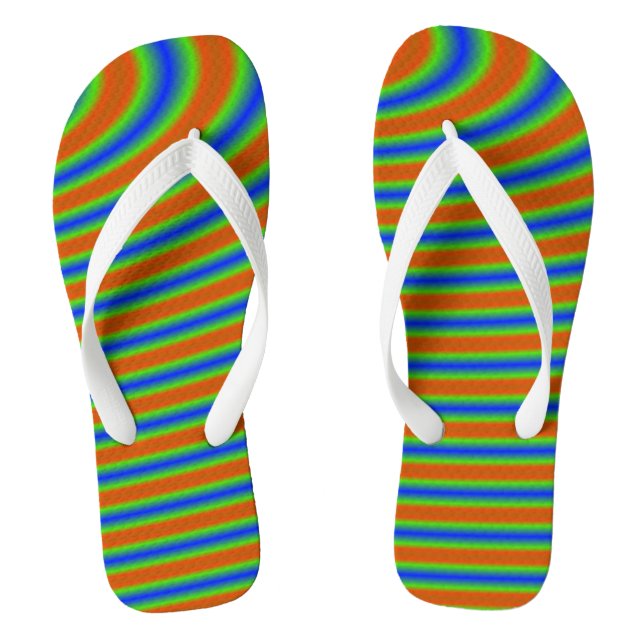 Curvy Bold Streifen Flip Flops (Fußbett)