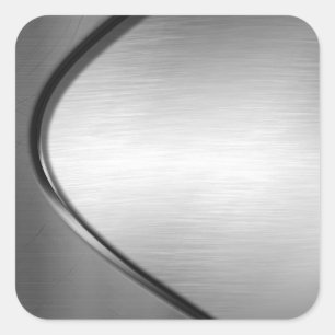 Curvy Brushed Metal Look Stickers