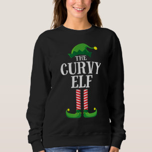 Curvy Elf Matching Family Group Weihnachts-Party P Sweatshirt