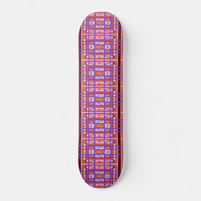 Curvy Kariert Skateboard (Vorderseite)