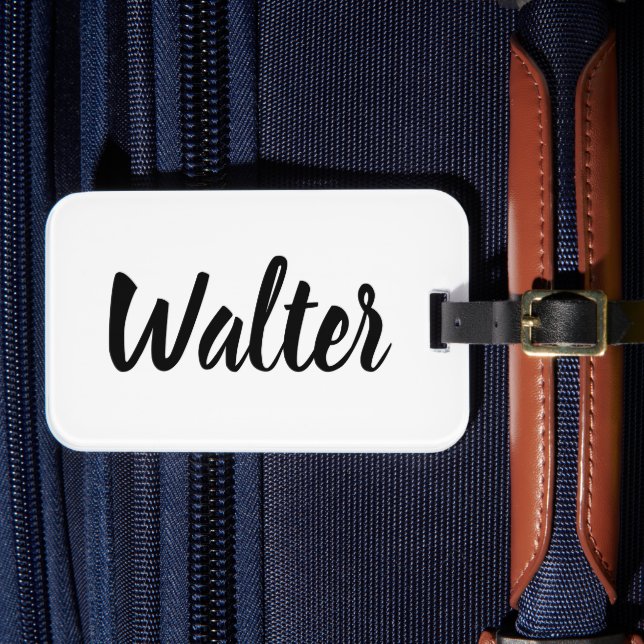 Curvy Walter Name, Gepäckanhänger (Vorderseite Insitu 4)