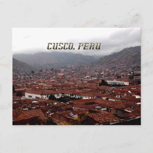 Cusco City Skyline Peru Postkarte (Vorderseite)