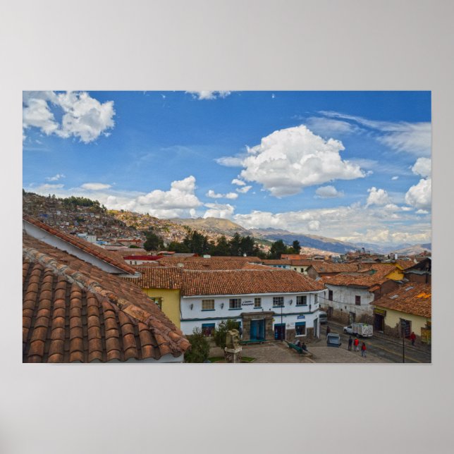 Cusco, Peru, Dächer Poster (Vorne)