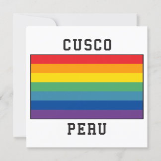 Cusco, Peru-Flagge Einladung
