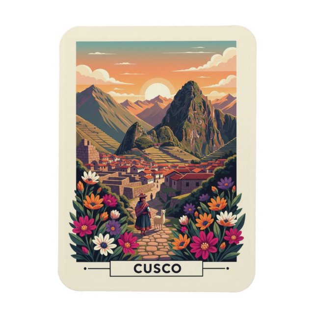 Cusco Peru Reise Magnet (Vertikal)
