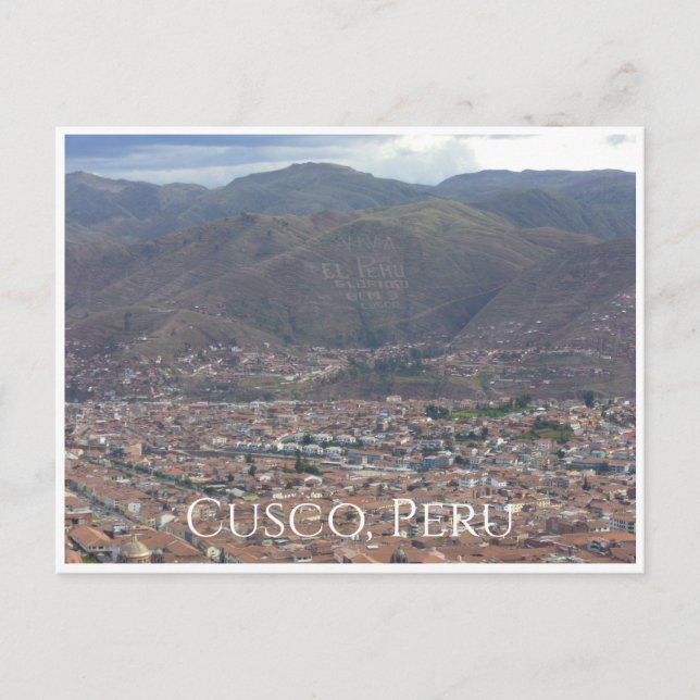 Cusco-Stadt Postkarte (Vorderseite)