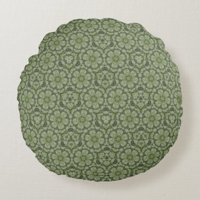 Cushion - 15) Moss by T.J.Bunch - TJHenna Rundes Kissen (Vorderseite)