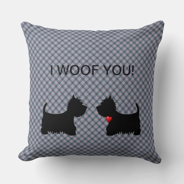 Cushions Pillows - ICH WOVON DU! Zwei schottische  Kissen (Vorderseite)