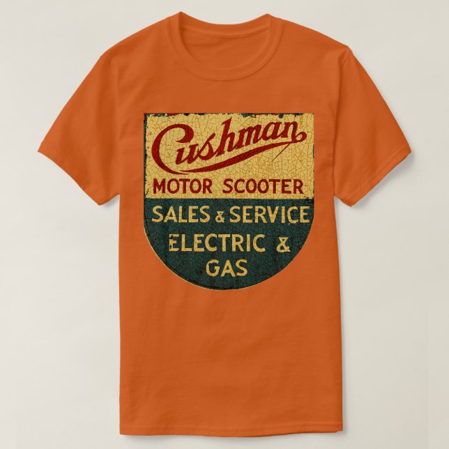 Cushman Scooter Verkauf und Service T-Shirt (Design vorne)