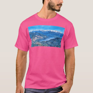 Cushman-See Olympische Berge (Wasserfarbe) Long T-Shirt
