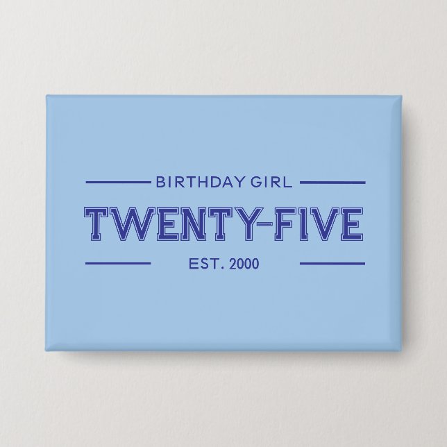 Cusomized Birthday Girl Button (Vorderseite)