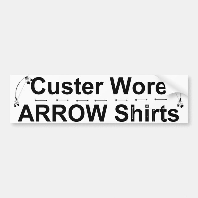 custer Pfeil-Shirts Autoaufkleber (Vorne)