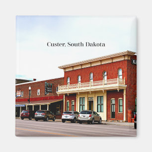 Custer, South Dakota mit der Aufschrift Foto Magne Magnet
