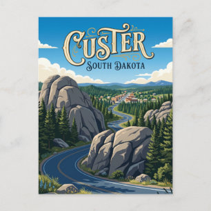 Custer South Dakota Postkarte