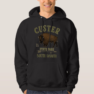 CUSTER STAAT PARK Bison South Dakota Souvenir Hoodie