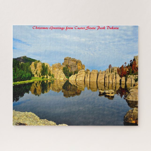 Custer Staat Park Dakota. Weihnachtsgrüße (Horizontal)