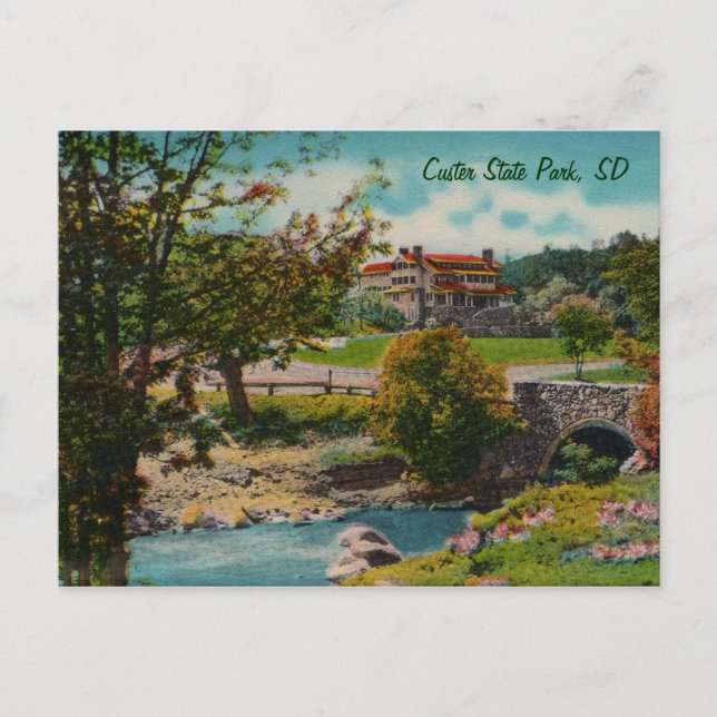 Custer Staat Park Game Lodge Postcard Postkarte (Vorderseite)