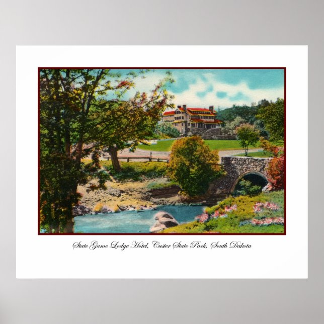 Custer Staat Park Game Lodge Print Poster (Vorne)