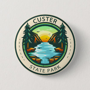 Custer Staat Park South Dakota Abzeichen Button