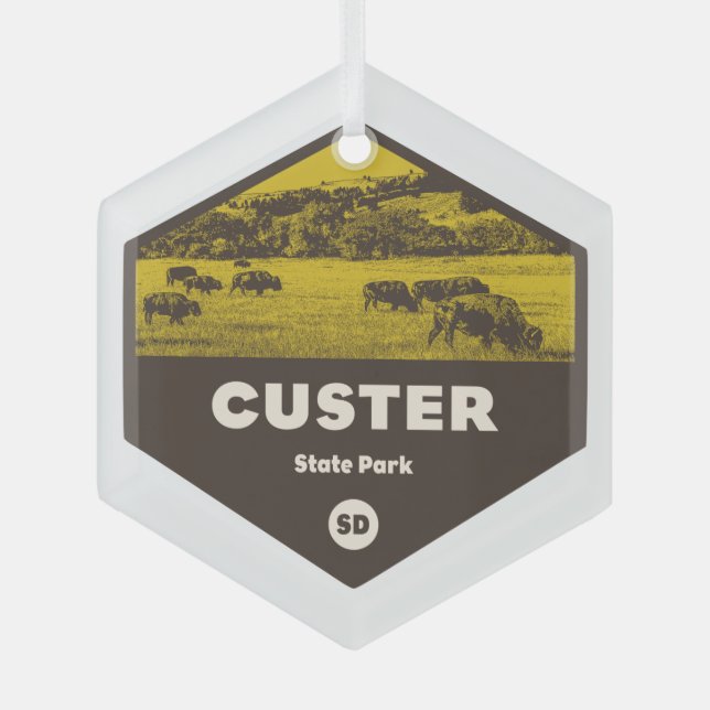 Custer Staat Park South Dakota Ornament Aus Glas (Vorderseite)