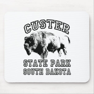 Custer State Park South Dakota Büffel Natur Wander Mousepad