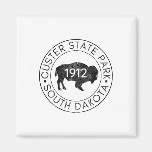 Custer State Park South Dakota Büffel Wandern Reis Magnet