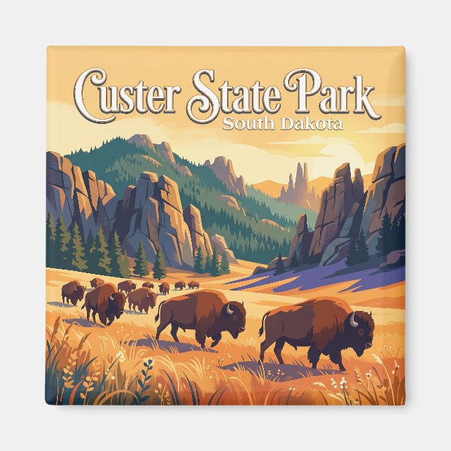 Custer State Park USA Magnet (Vorne)