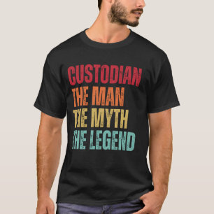 Custodian Art for Men Janitor School Custodian App T-Shirt