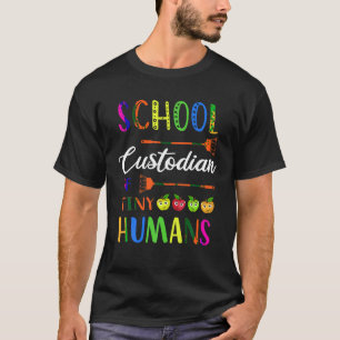 Custodian de Tiny Humans Funny Custodians J T-Shirt