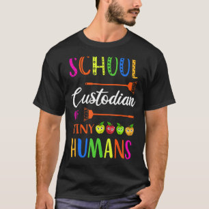 Custodian de Tiny Humans Funny Custodians J T-Shirt