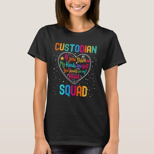 Custodian Squad Appreciation Week Back to School H T-Shirt (Vorderseite)