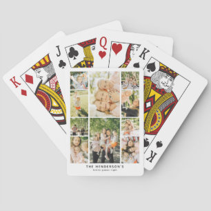Custom 10 Foto Collage Family Games Night Spielkarten
