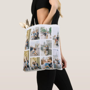 Custom 10 Foto Collage Tote Bag Tasche