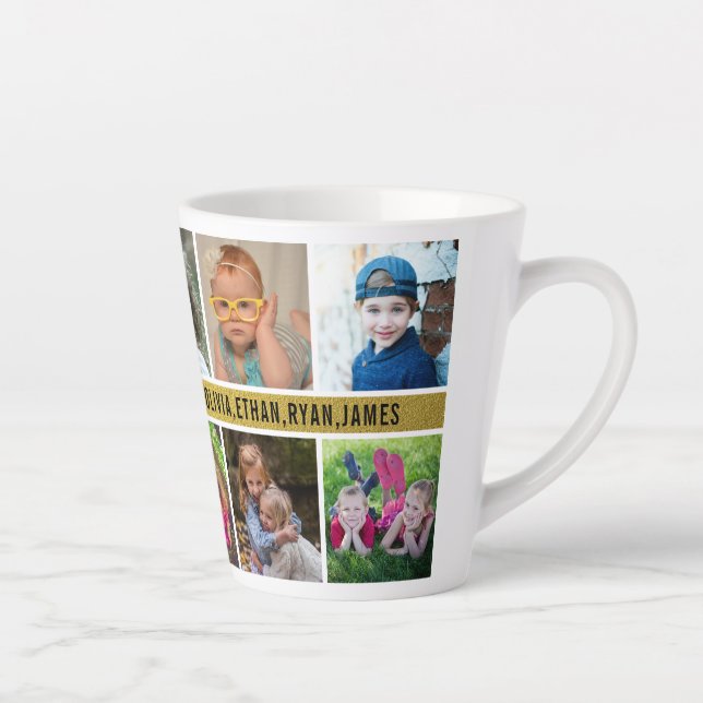 Custom 10 Foto Collage Wir Liebe Sie Tante Milchtasse (Rechts)