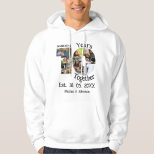 Custom 10. Hochzeitstag 11 Foto Collage Hoodie