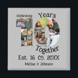 Custom 10. Hochzeitstag 11 Foto Collage Magnet<br><div class="desc">Maßgeschneiderter 10. Hochzeitstag 11 Foto Collage. Personalisieren Sie diesen zehnjährigen Hochzeitstag mit Ihren Fotos und dem Namen Ihres Soul-Partner.</div>