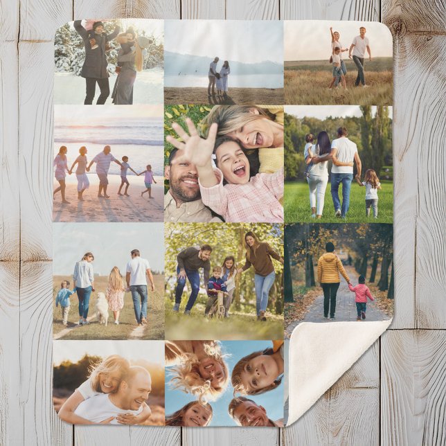 Custom 12 Foto Collage Sherpadecke (Von Creator hochgeladen)