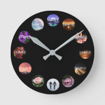 Custom 12 Photo Clock 