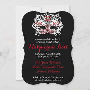 Custom 16 . Geburtstag Masquerade Ball Einladungen